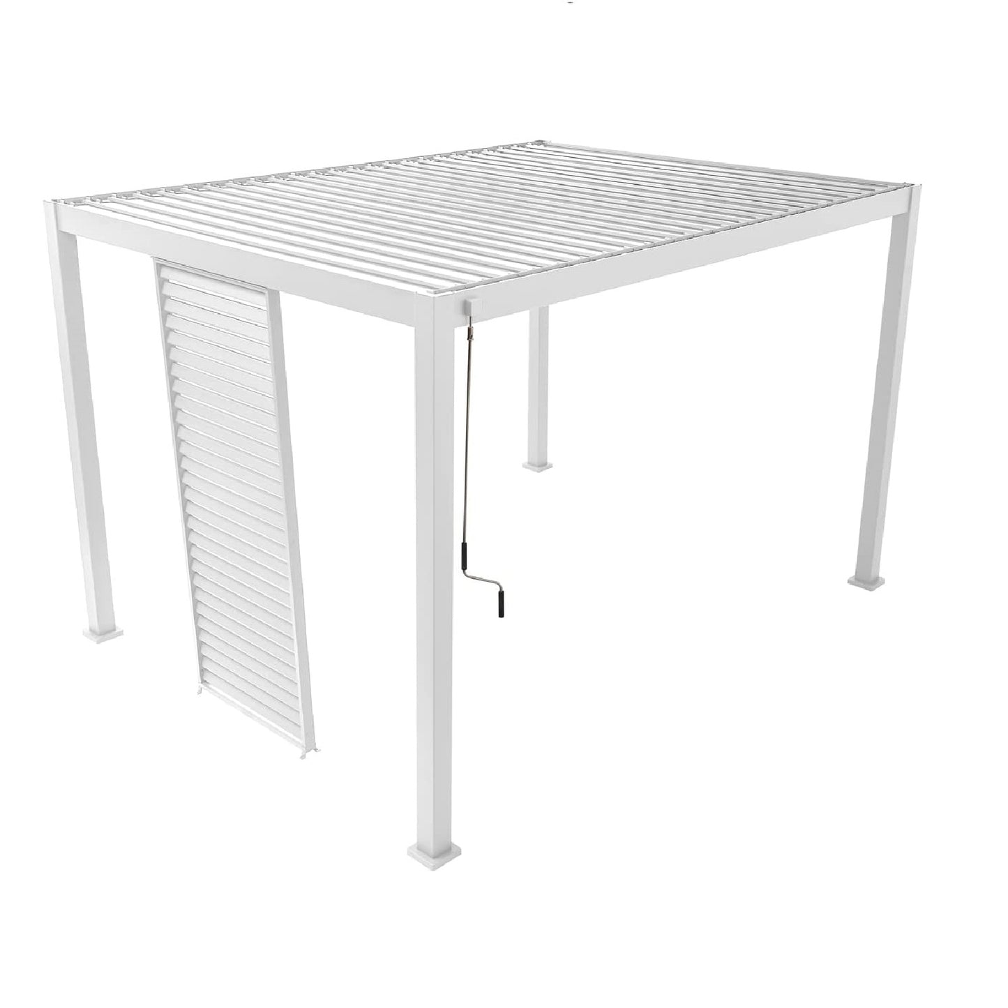Louvered Privacy Divider Aluminum Wall (Pergola NOT Included)