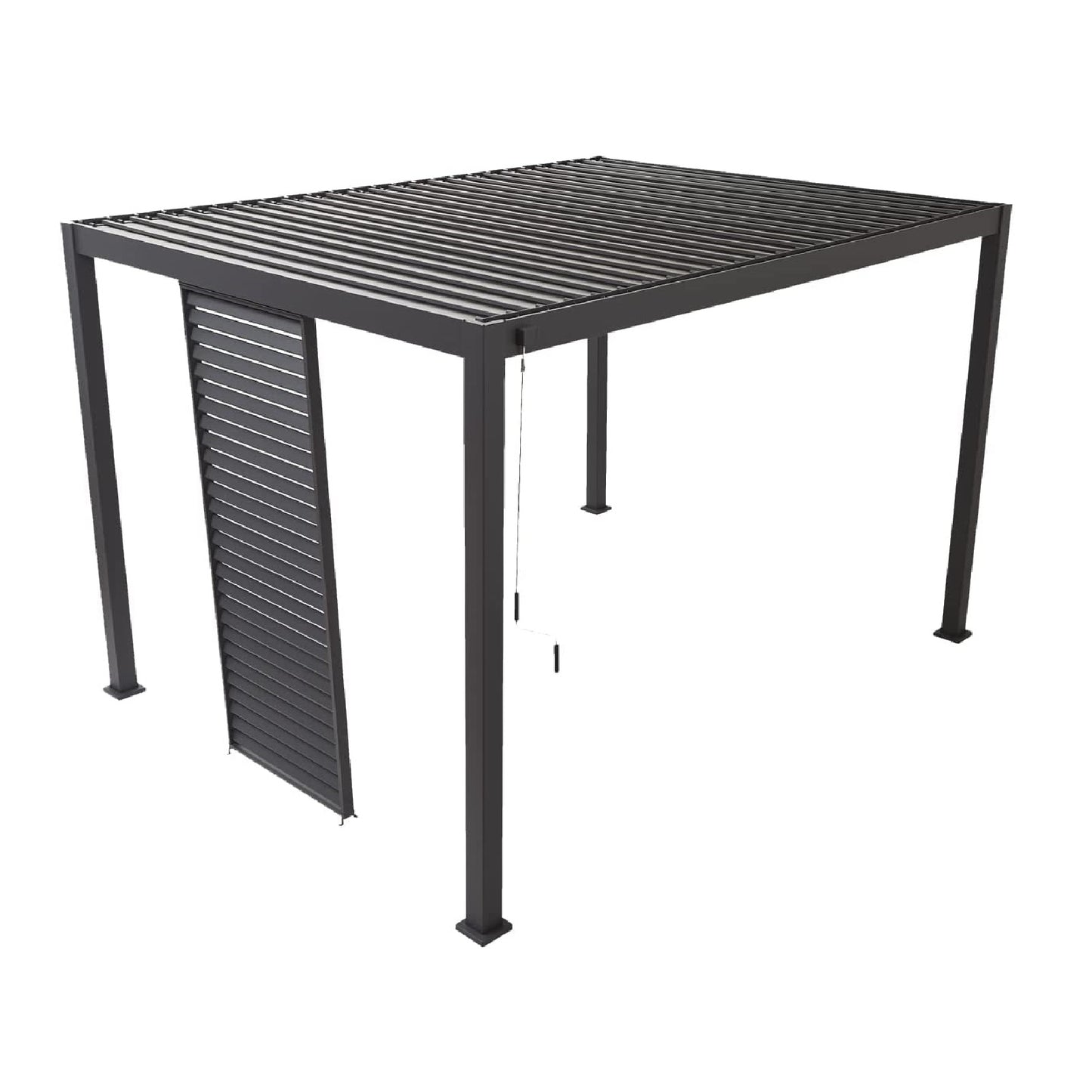 Louvered Privacy Divider Aluminum Wall (Pergola NOT Included)