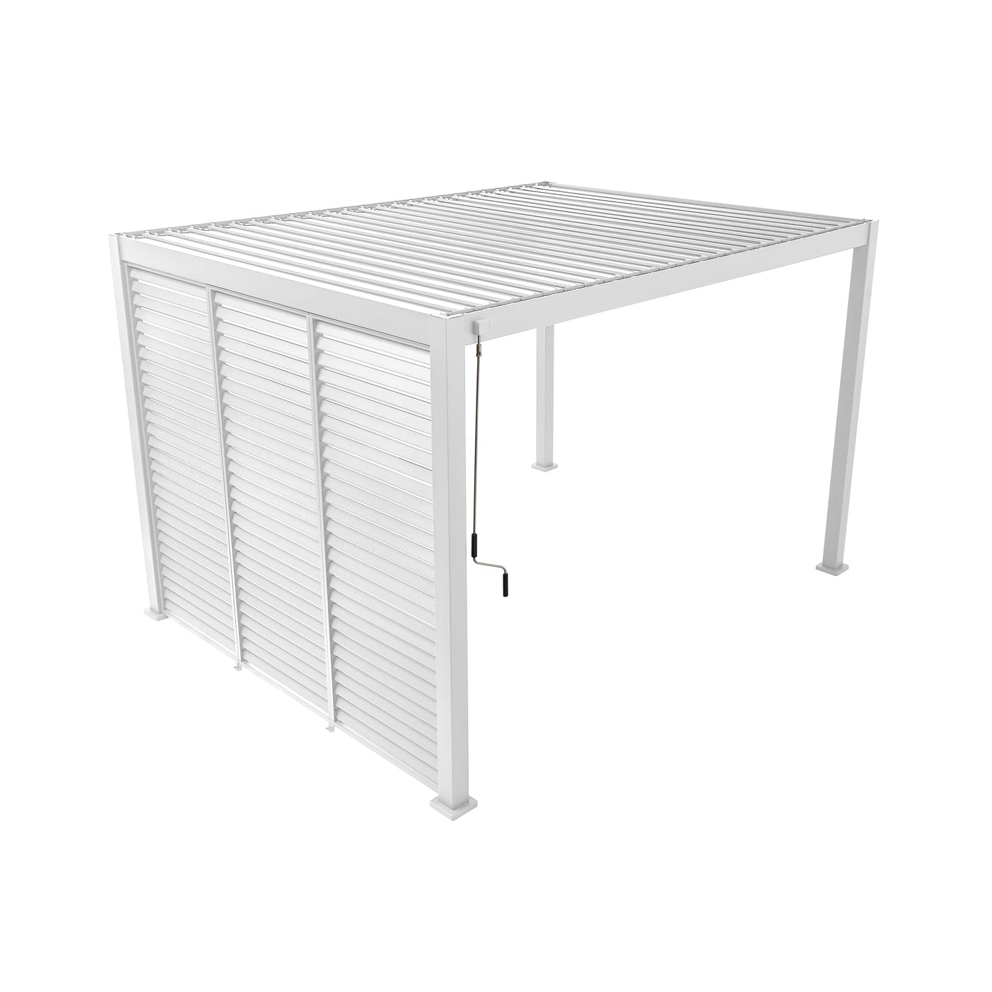 Louvered Privacy Divider Aluminum Wall (Pergola NOT Included)
