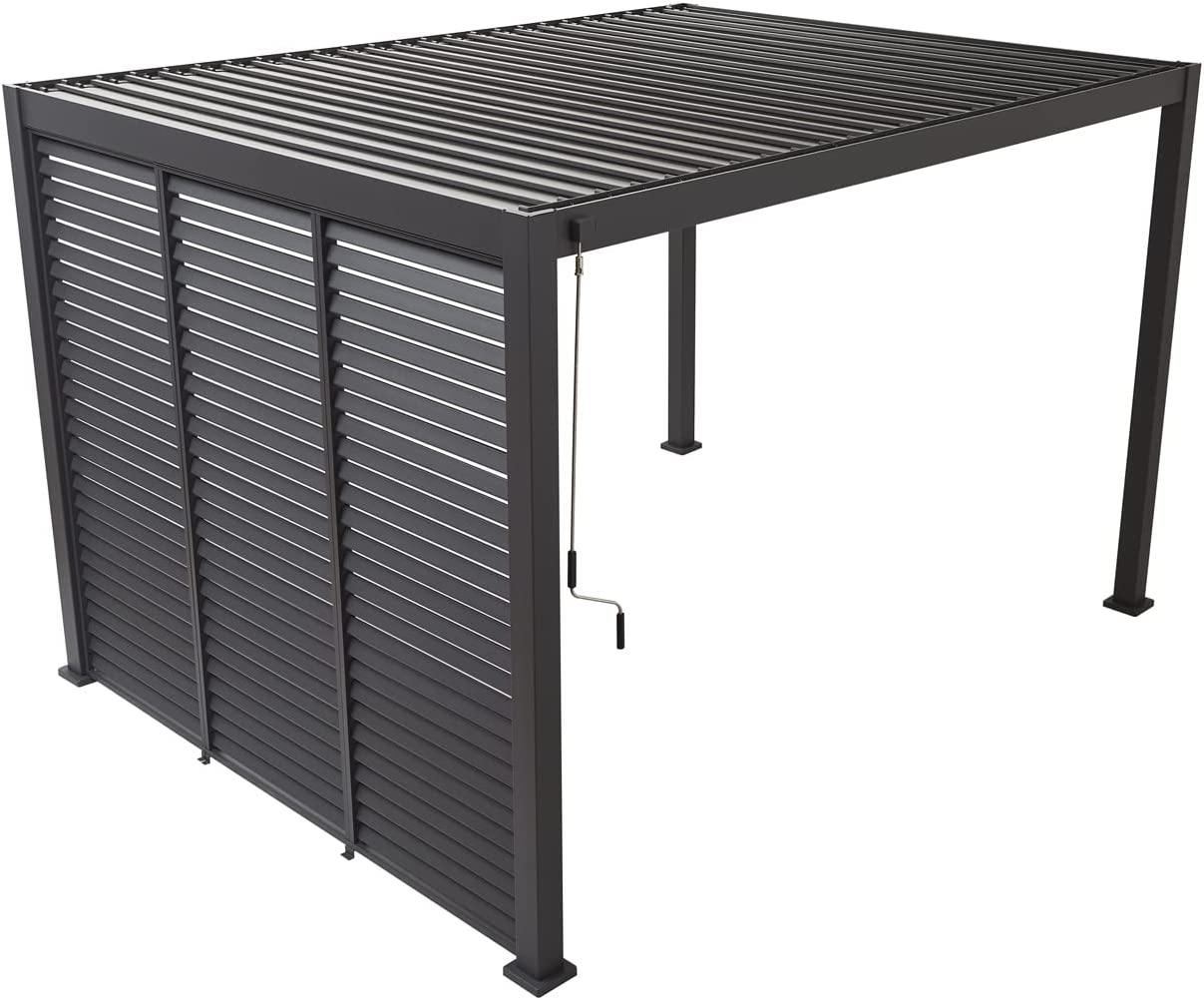 Louvered Privacy Divider Aluminum Wall (Pergola NOT Included)