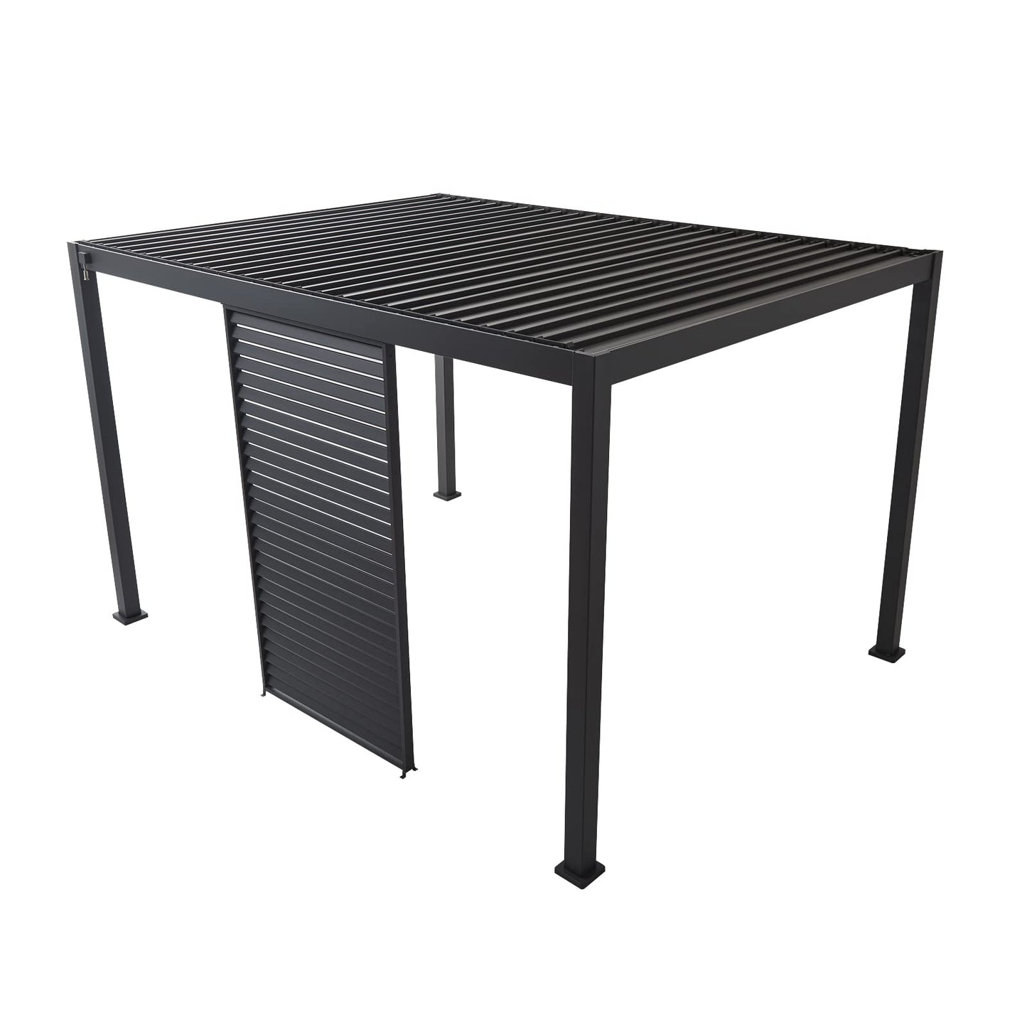 Louvered Privacy Divider Aluminum Wall (Pergola NOT Included)