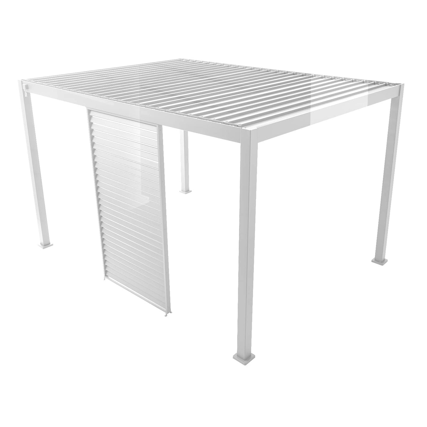 Louvered Privacy Divider Aluminum Wall (Pergola NOT Included)