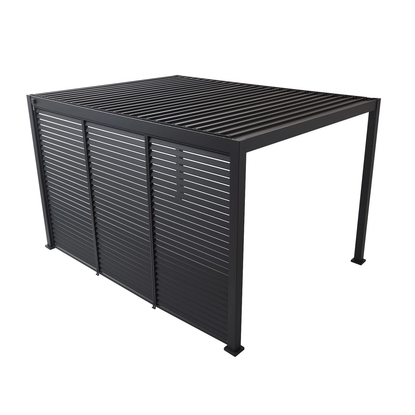 Louvered Privacy Divider Aluminum Wall (Pergola NOT Included)