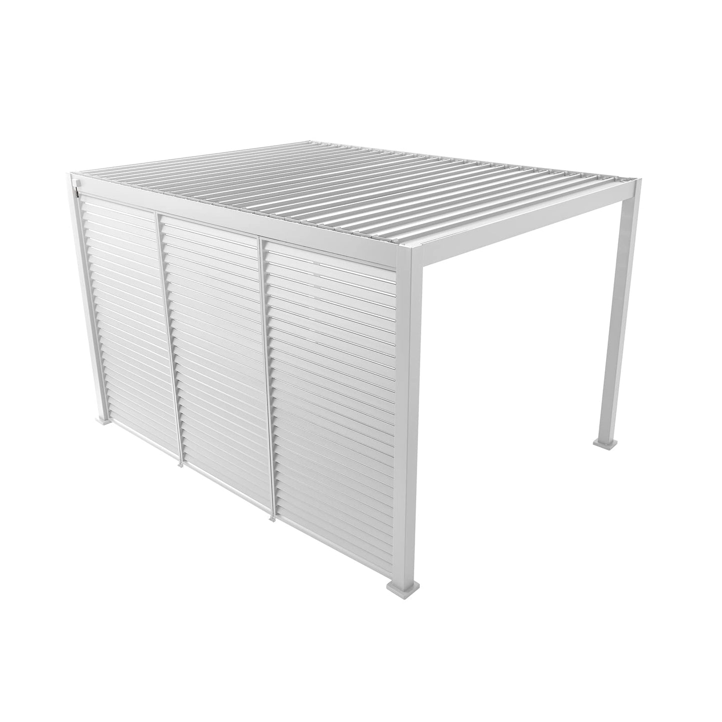 Louvered Privacy Divider Aluminum Wall (Pergola NOT Included)
