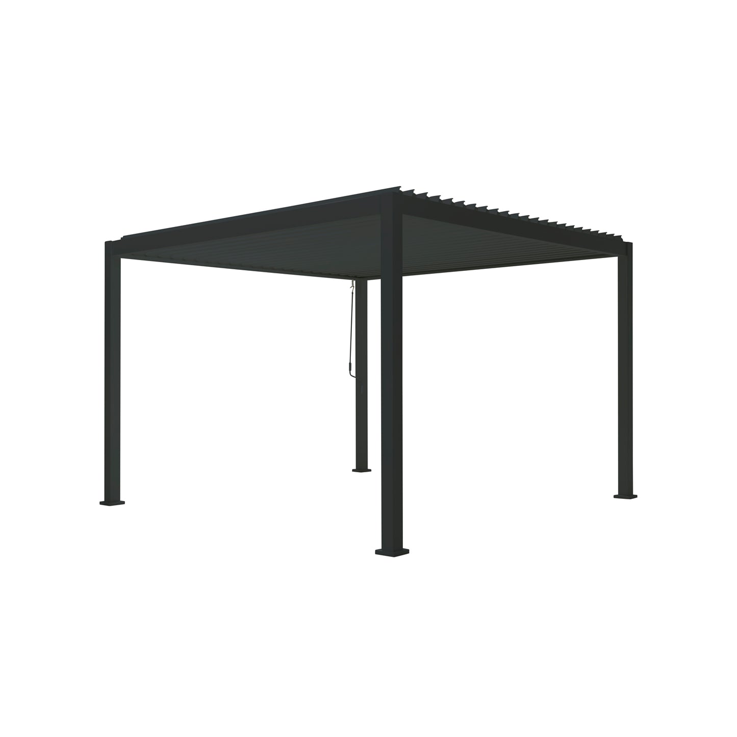SORARA Mirador 111S Louvered Pergola Aluminum Gazebo with Adjustable Roof for Outdoor Deck Garden Patio, Charcoal