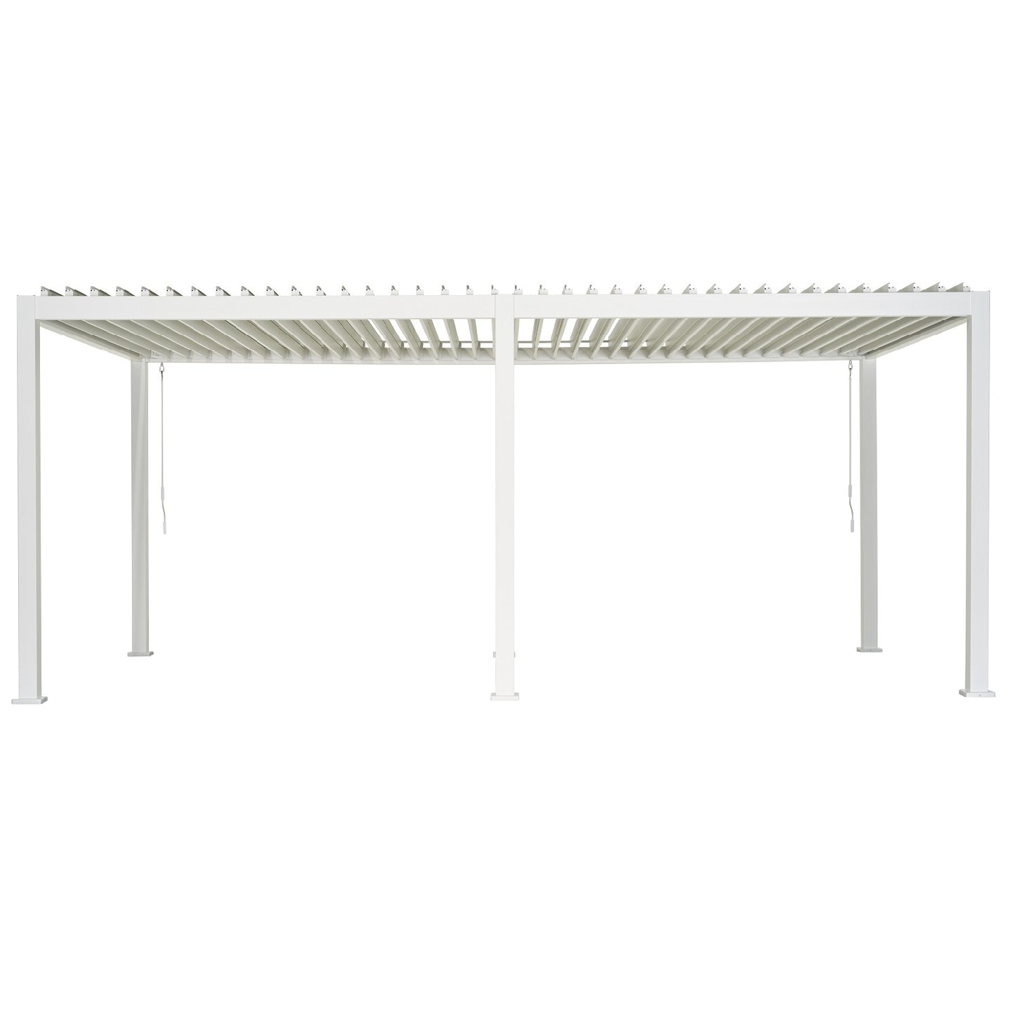 SORARA Mirador 111S Louvered Pergola Aluminum Gazebo with Adjustable Roof for Outdoor Deck Garden Patio, White