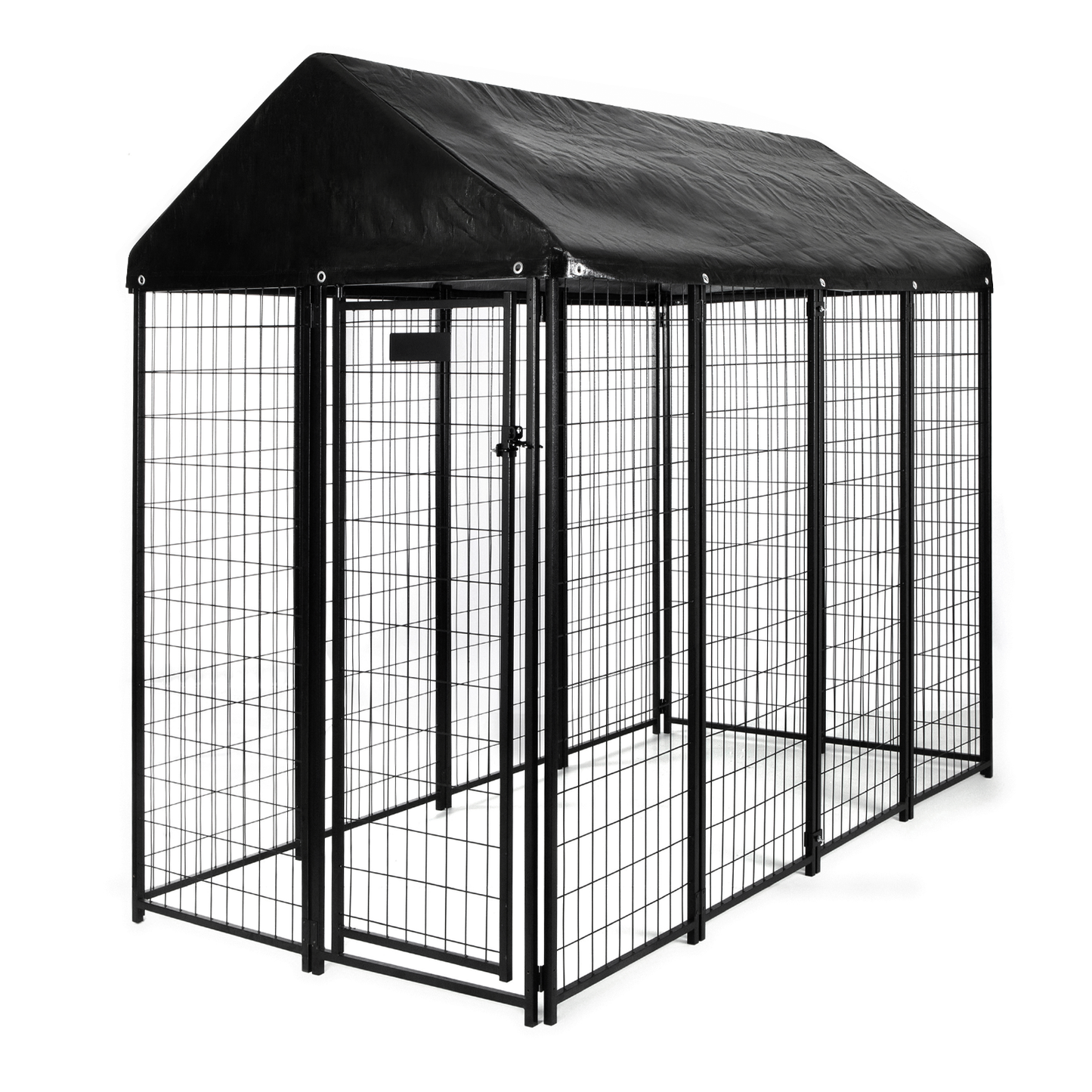 Sorara Dog Kennel Outdoor with Roof Waterproof Cover and Lockable Gate