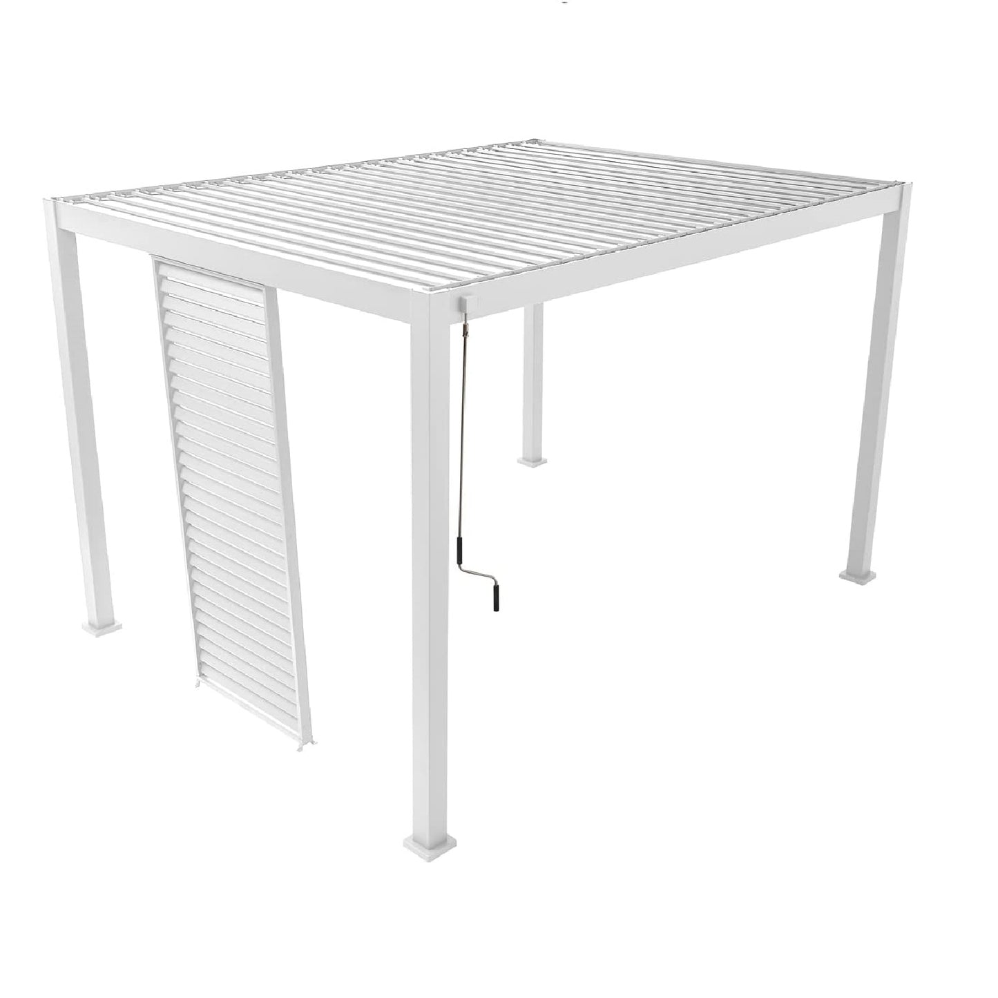 Louvered Privacy Divider Aluminum Wall  (Pergola NOT Included)